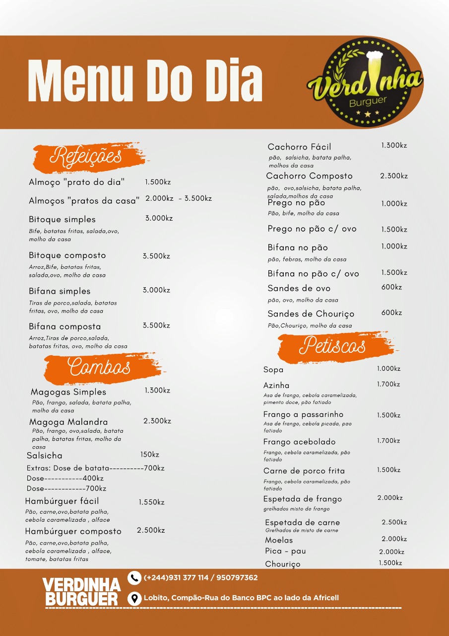 Projeto de Menu Restaurante